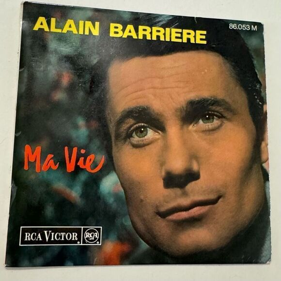 Vtg Vinyl Record 45 RPM Alain Barriere Ma Vie Ref 86.053 M RCA 7" Single France - Picture 1 of 8